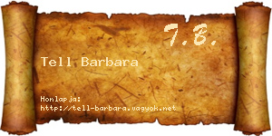 Tell Barbara névjegykártya