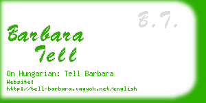 barbara tell business card